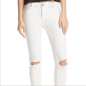 FREE PEOPLE WHITE JEANS SIZE 24